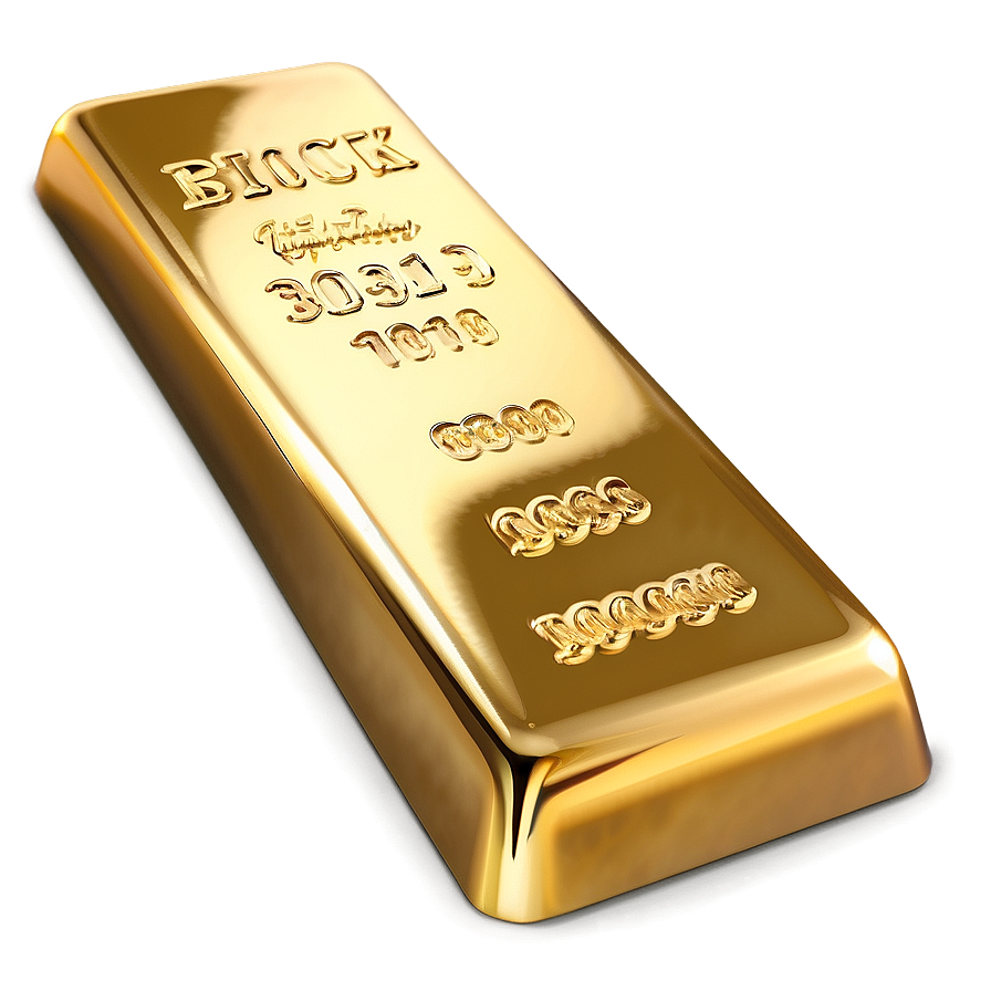 3d Rendered Gold Ingot Png 82