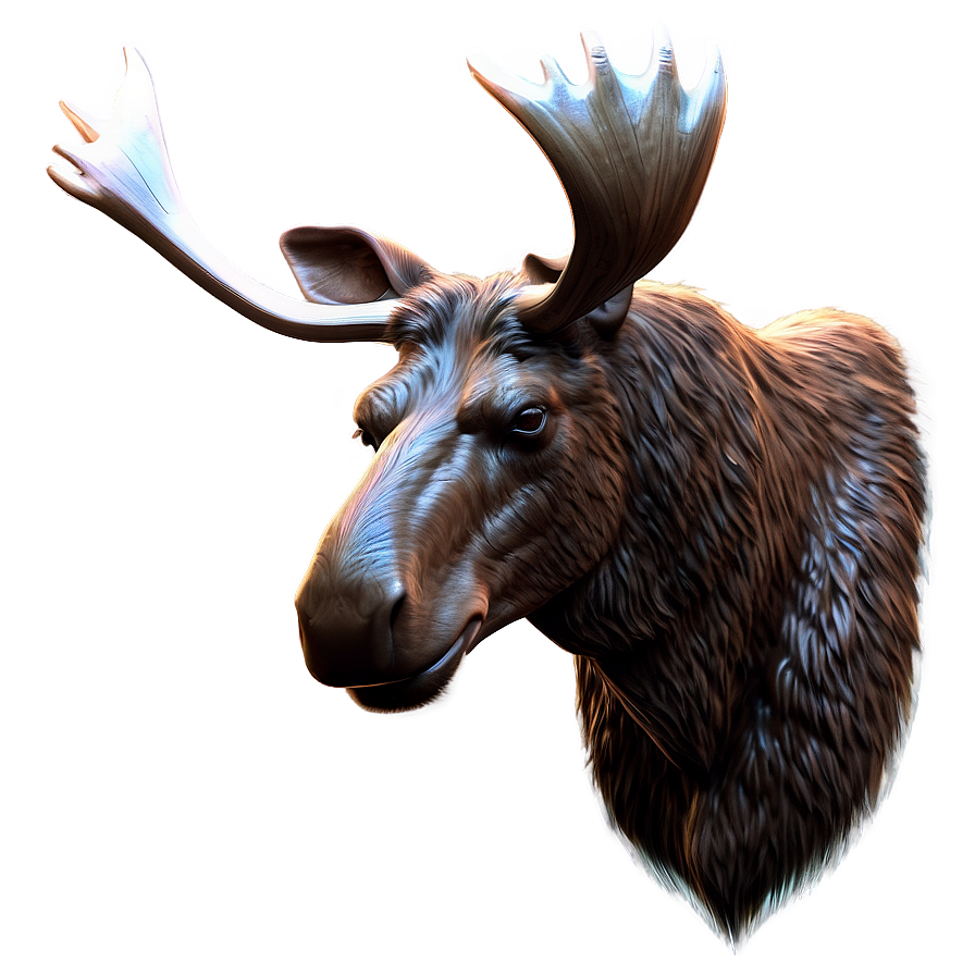 3d Rendered Moose Head Png Kpb44