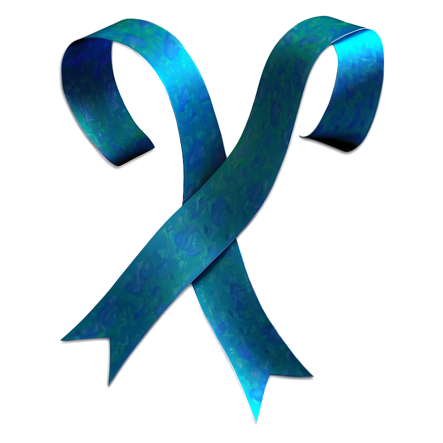 3d Rendered Teal Ribbon Png 06282024