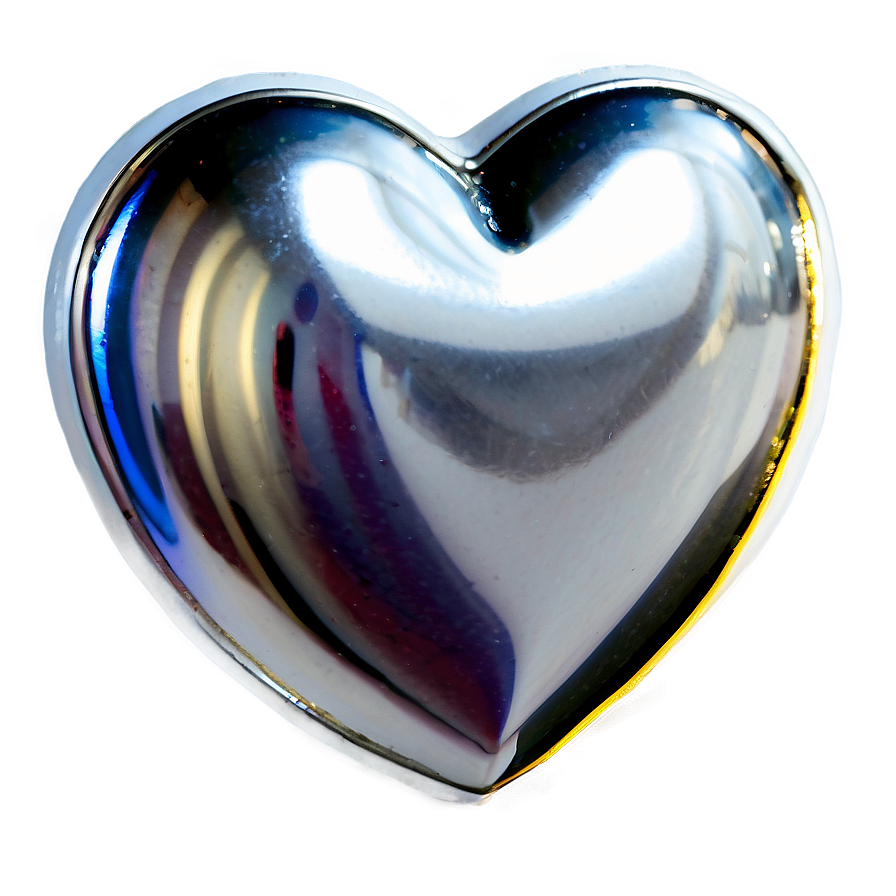 3d Silver Heart Png 06282024