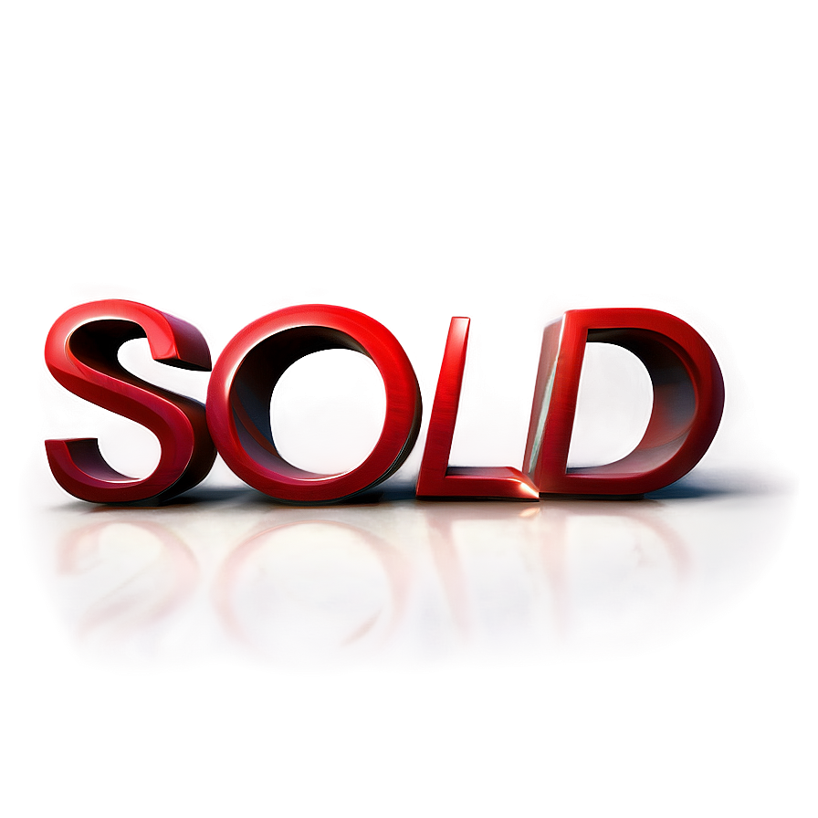 3d Sold Text Png 38