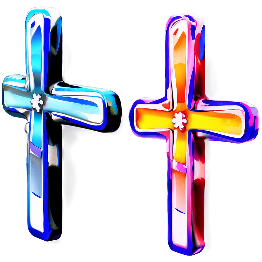 3d Thin Cross Png Xtm