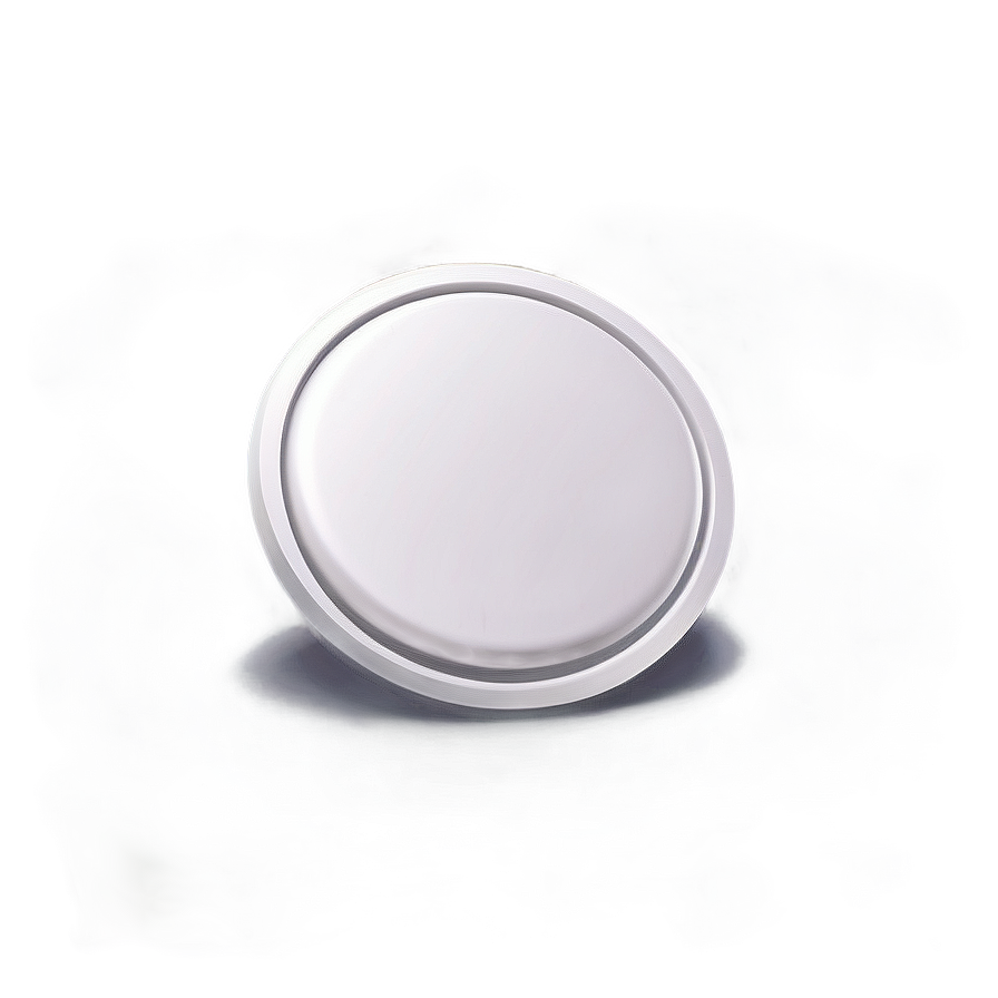 3d White Button Visual Png 76