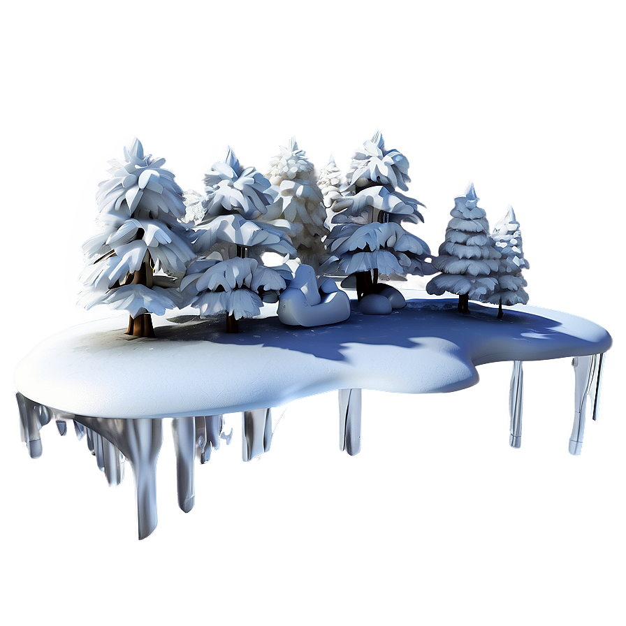 3d Winter Landscape Png Rwh