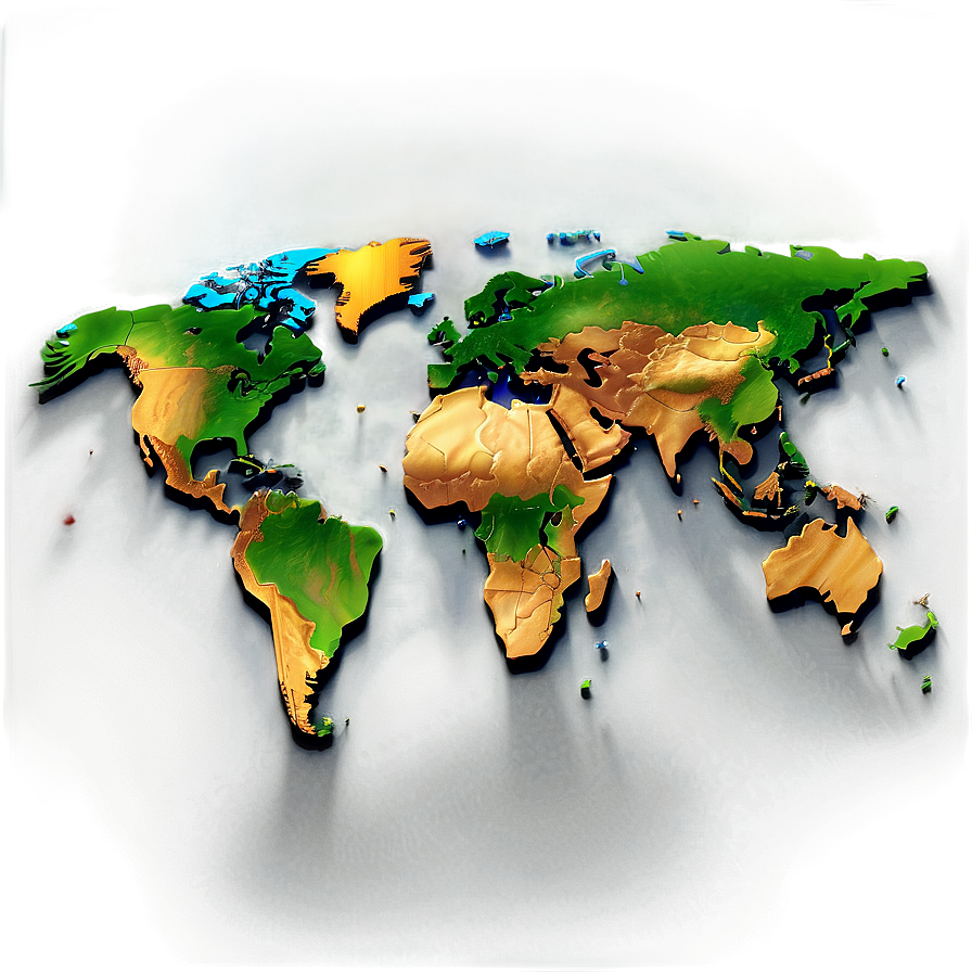 3d World Map Vector Png Iim