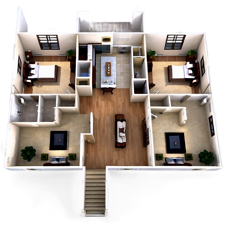 4 Bedroom Home Floor Plan Png 16