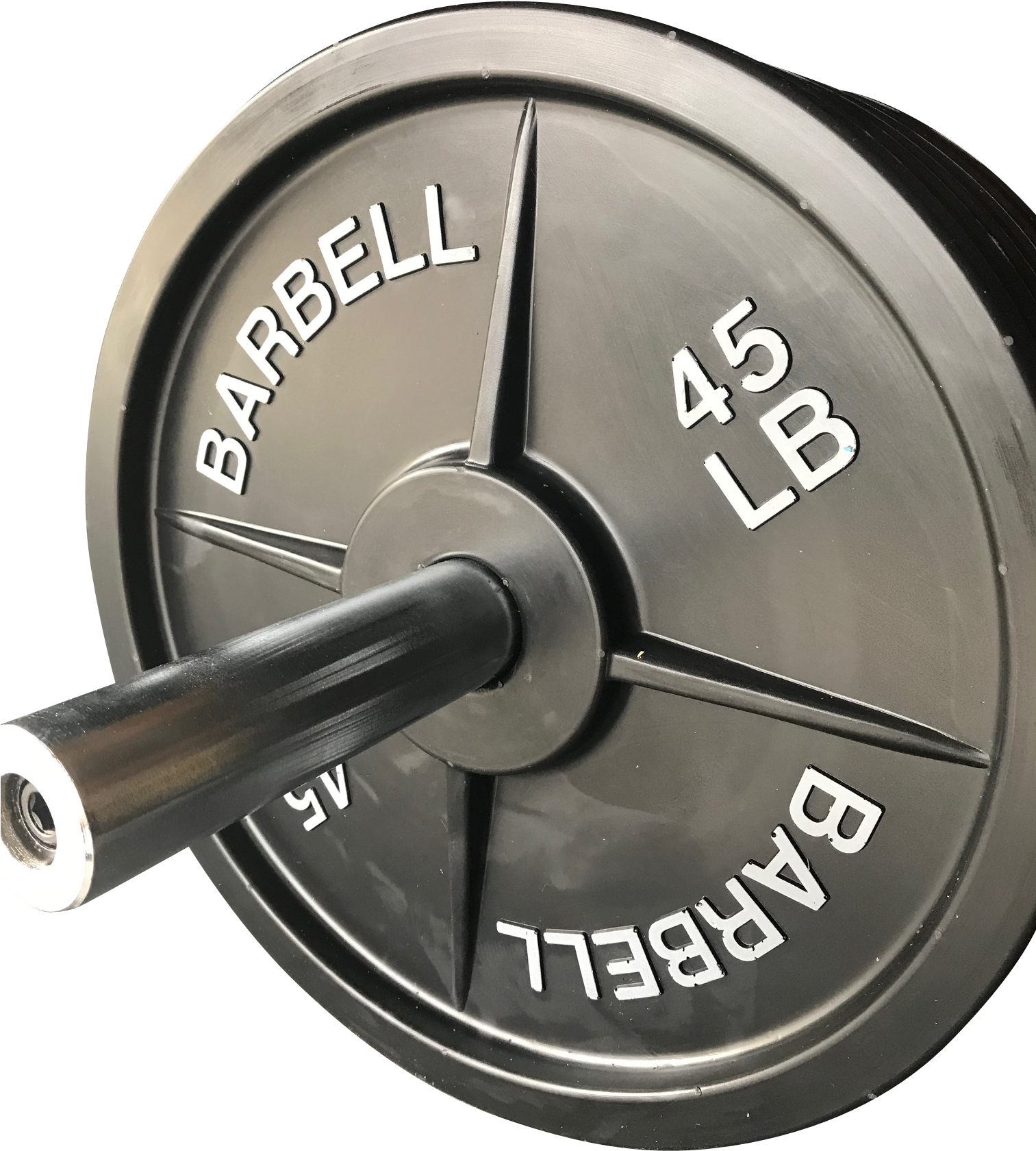 45 L B Barbell Plateand Bar