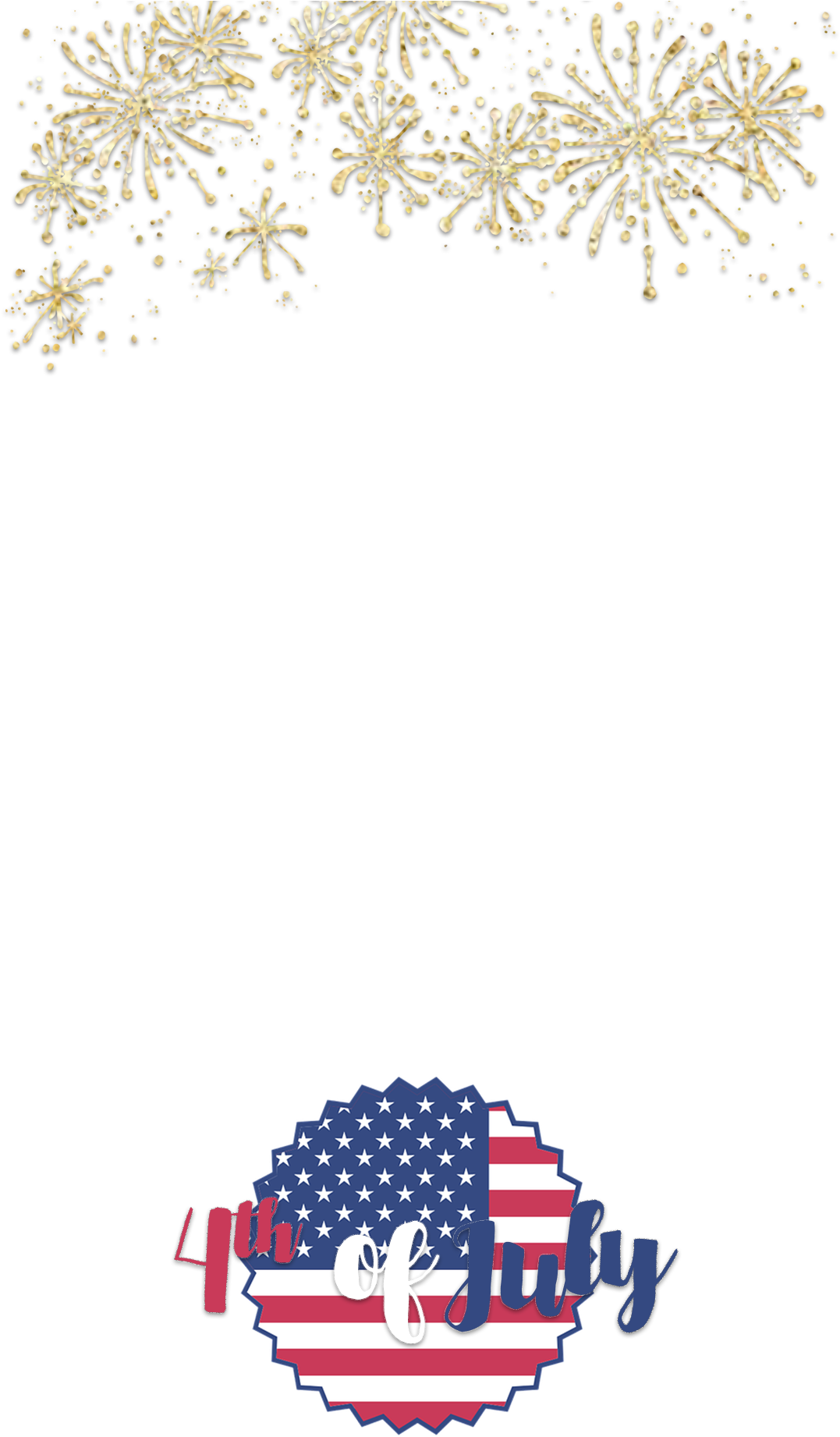 4thof July Fireworksand Flag Graphic