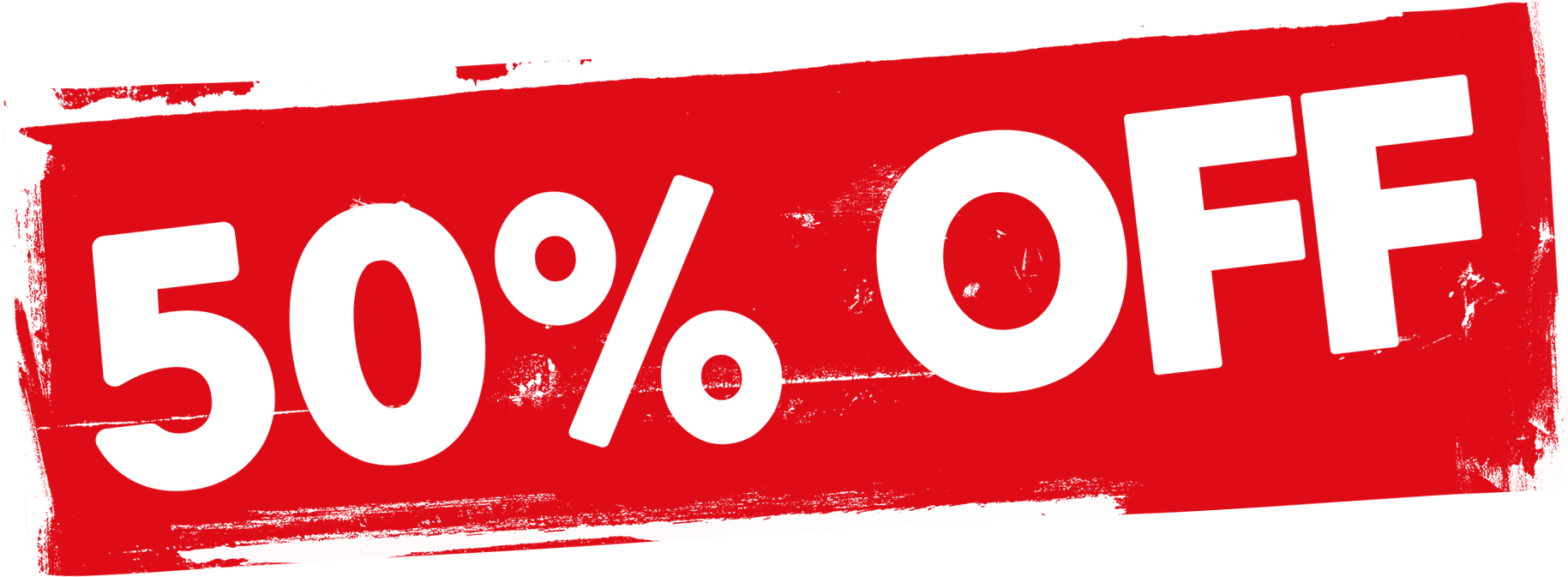 50 Percent Discount Sign