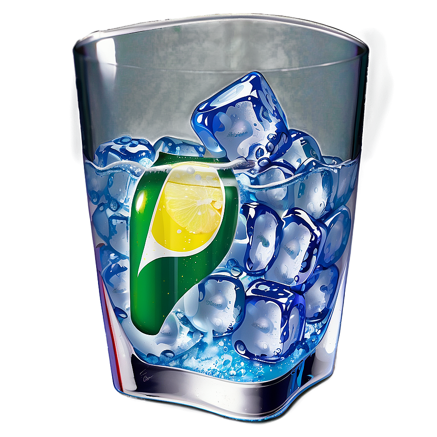 7 Up And Ice Cubes Png 06262024