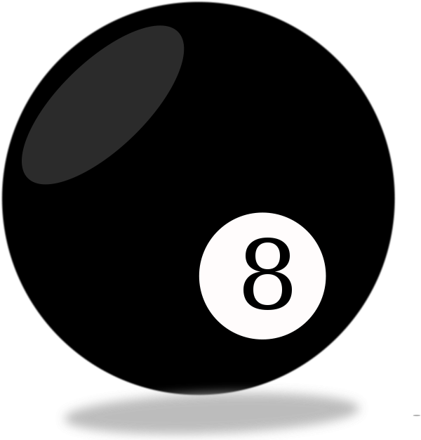 8 Ball Pool Black Ball Illustration