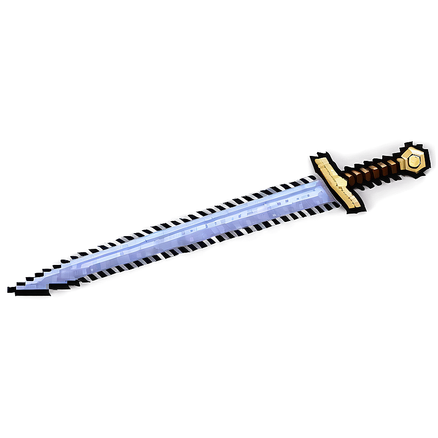 8-bit Pixel Sword Png 06112024