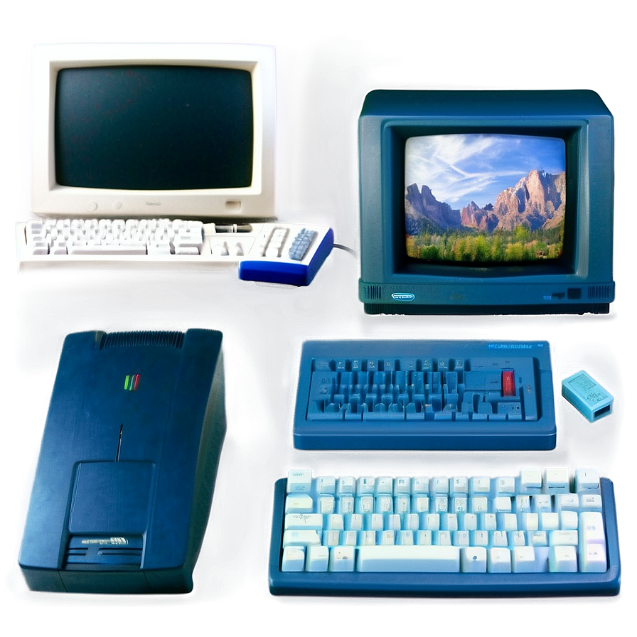 90s Computer Geek Setup Png Ohv39