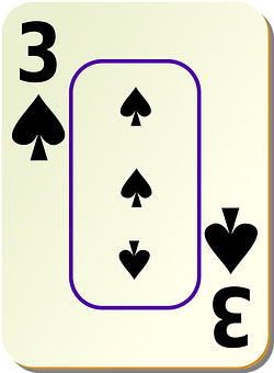 A Card With A Card In The Middle