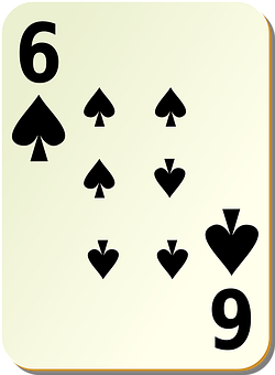 A Card With A Number Of Spades And A Number Of Spades