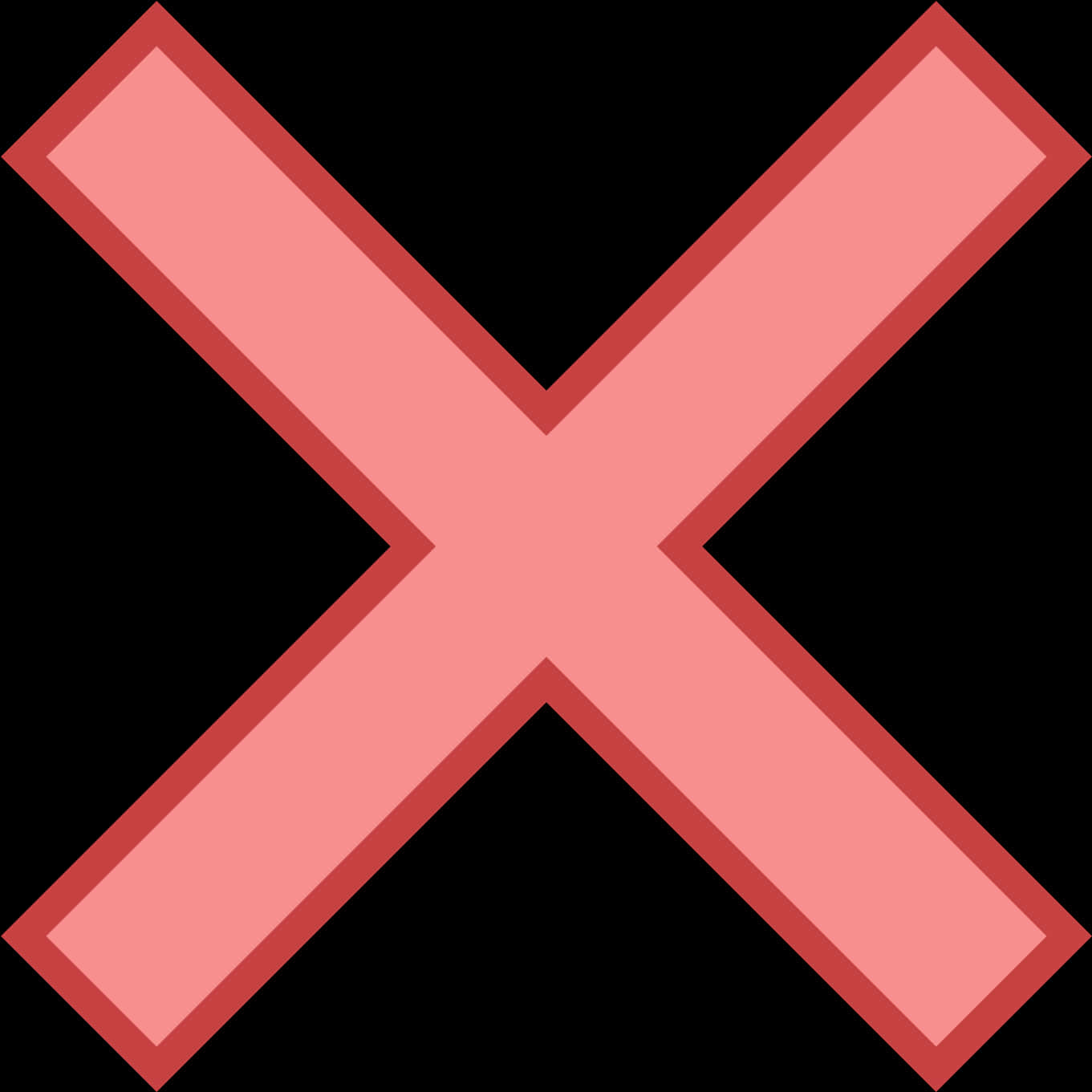 A Red X On A Black Background