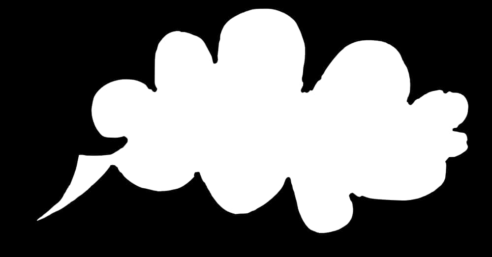 A White Blob On A Black Background