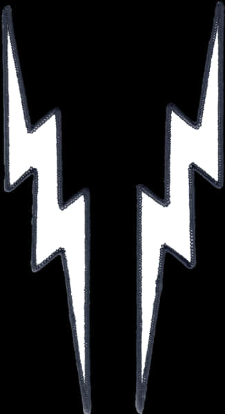 A White Lightning Bolt Symbol