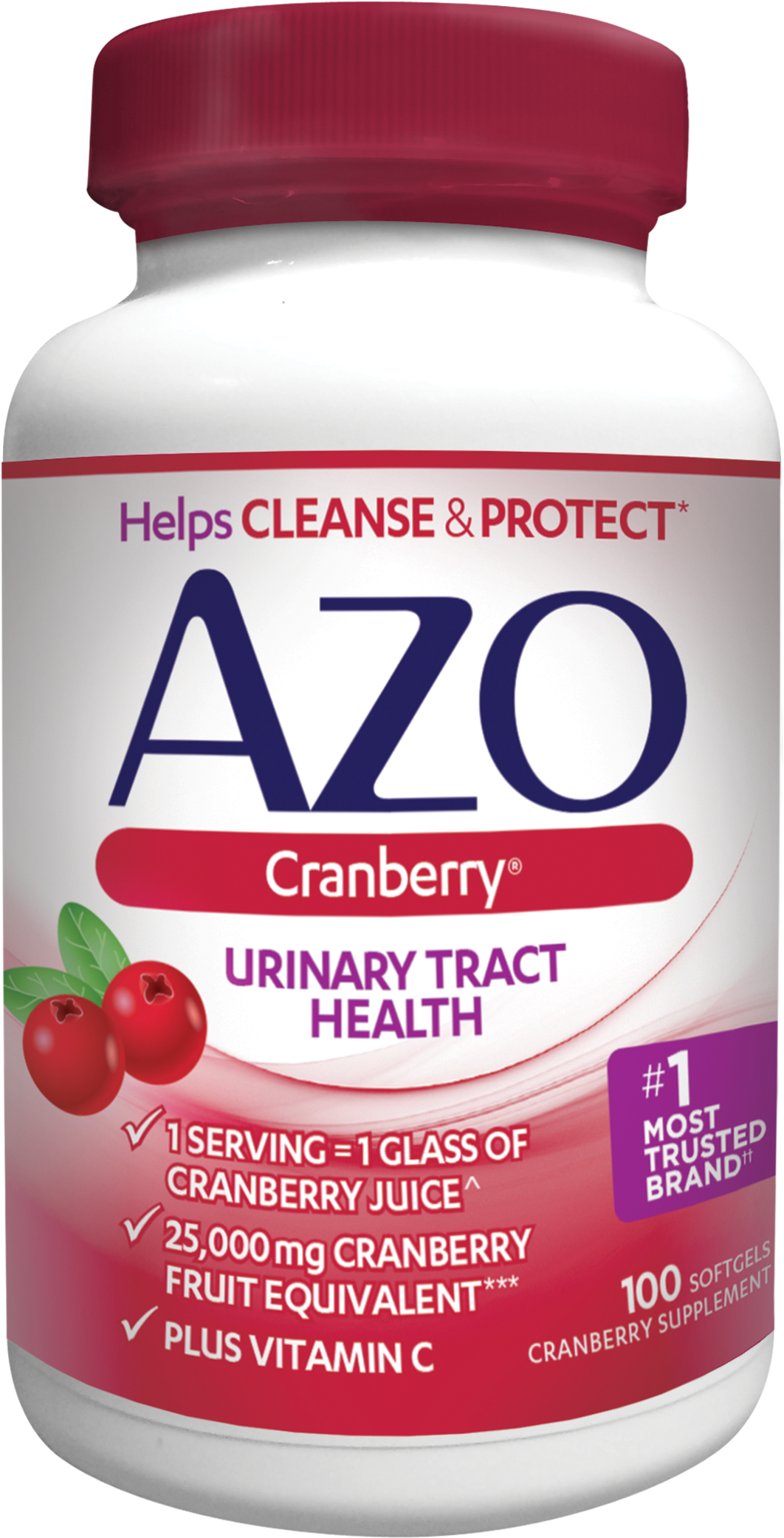 A Z O Cranberry Urinary Tract Health Supplement Bottle