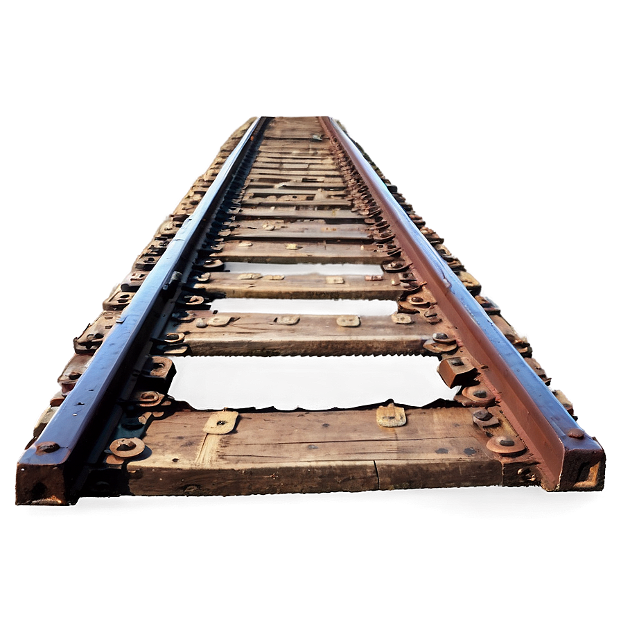 Abandoned Railway Tracks Nature Reclaimed Png 06122024