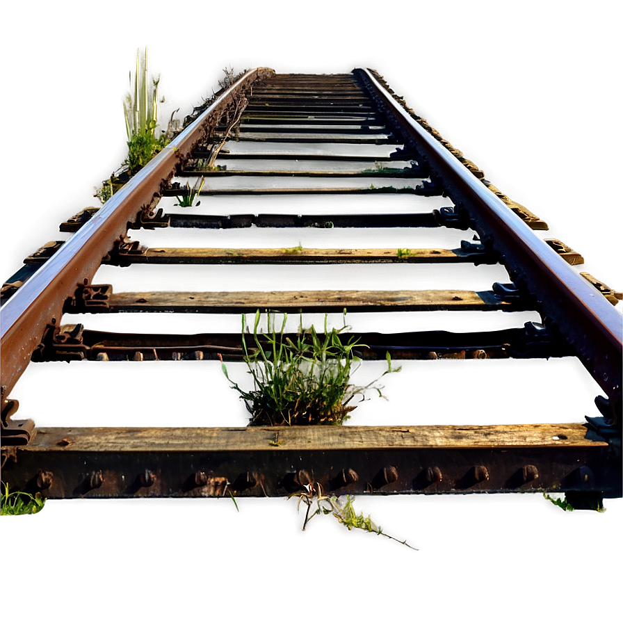 Abandoned Railway Tracks Nature Reclaimed Png 06122024