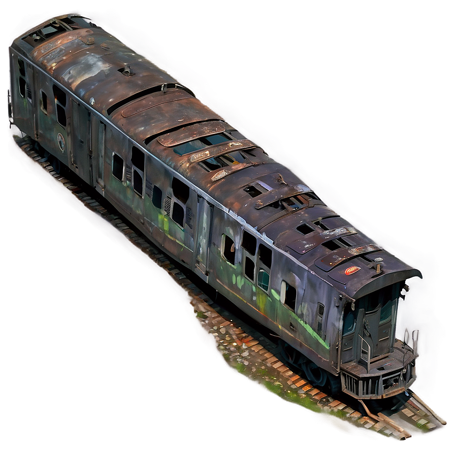 Abandoned Train Wreck Png Qqf34