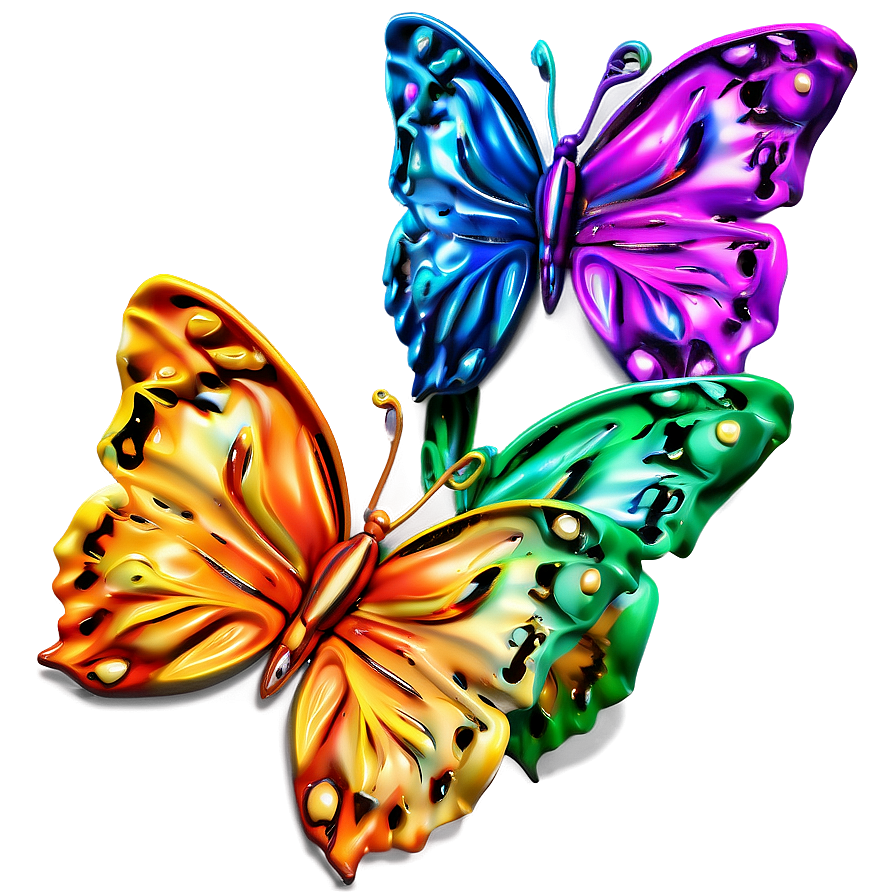 Abstract 3d Butterfly Art Png 06292024