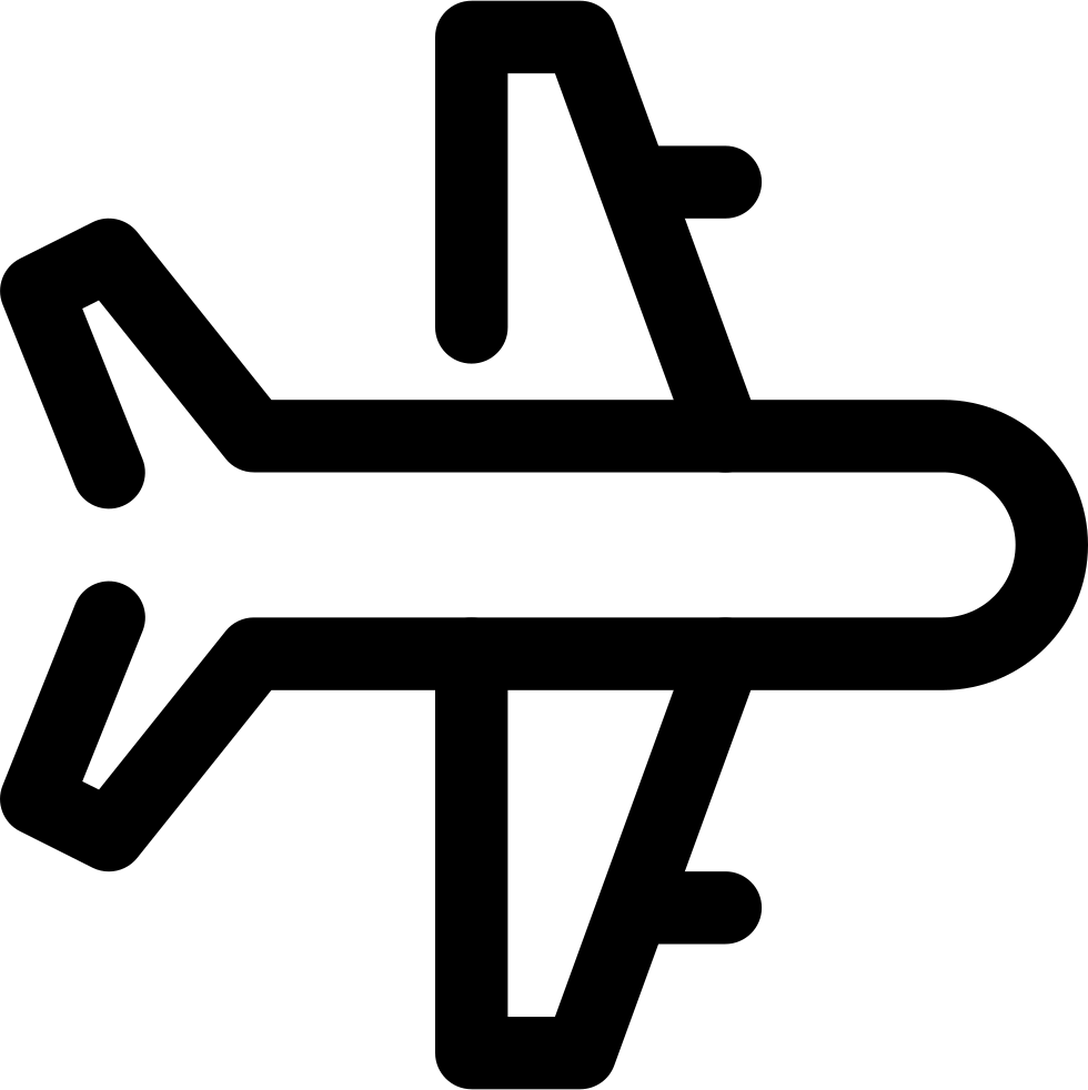 Abstract Airplane Line Art