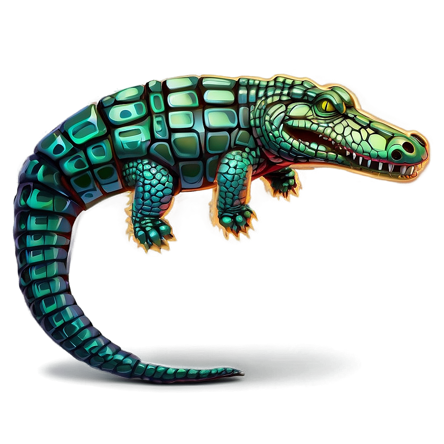 Abstract Alligator Art Png 3