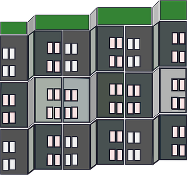 Abstract Apartment Blocks Illustration