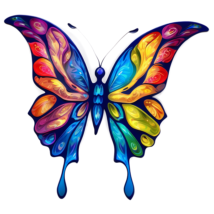 Abstract Art Butterfly Outline Png 52