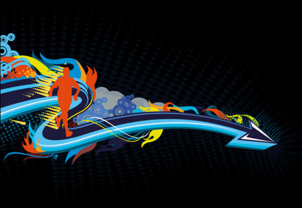 Abstract Athlete Graphic Design