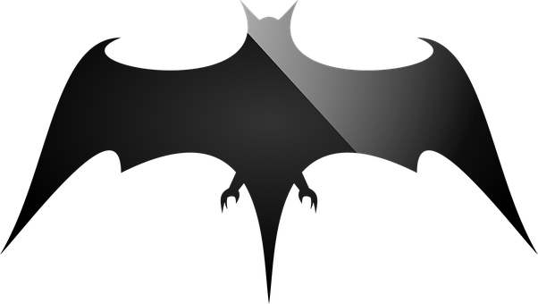 Abstract Bat Silhouette Art