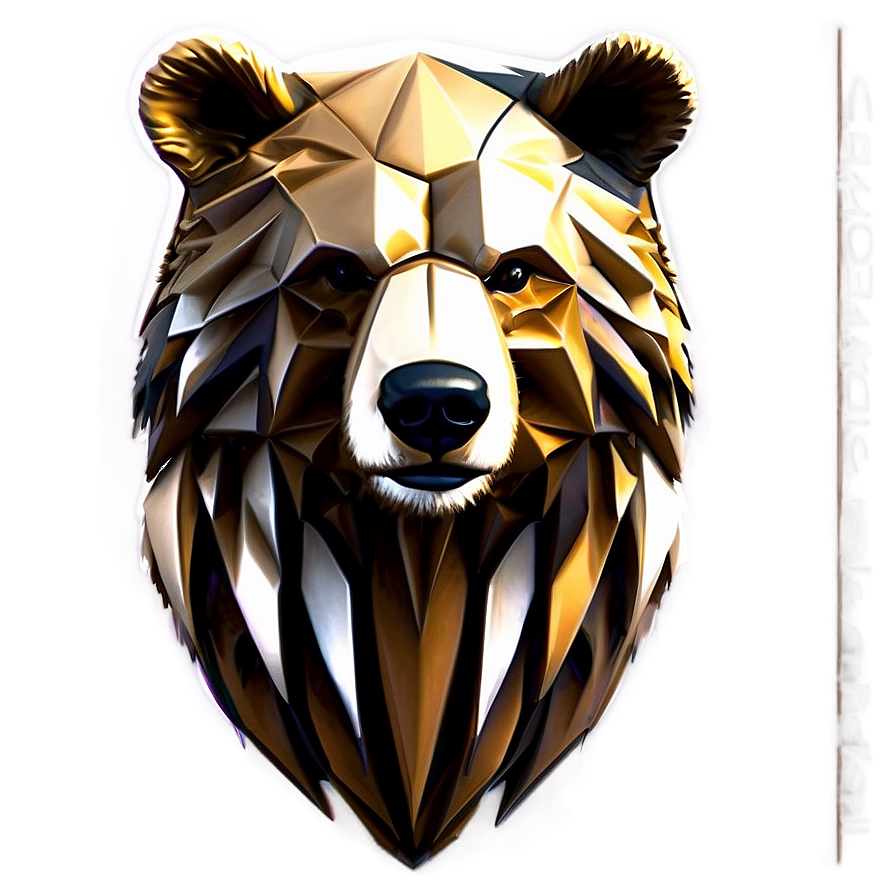 Abstract Bear Head Png 06292024