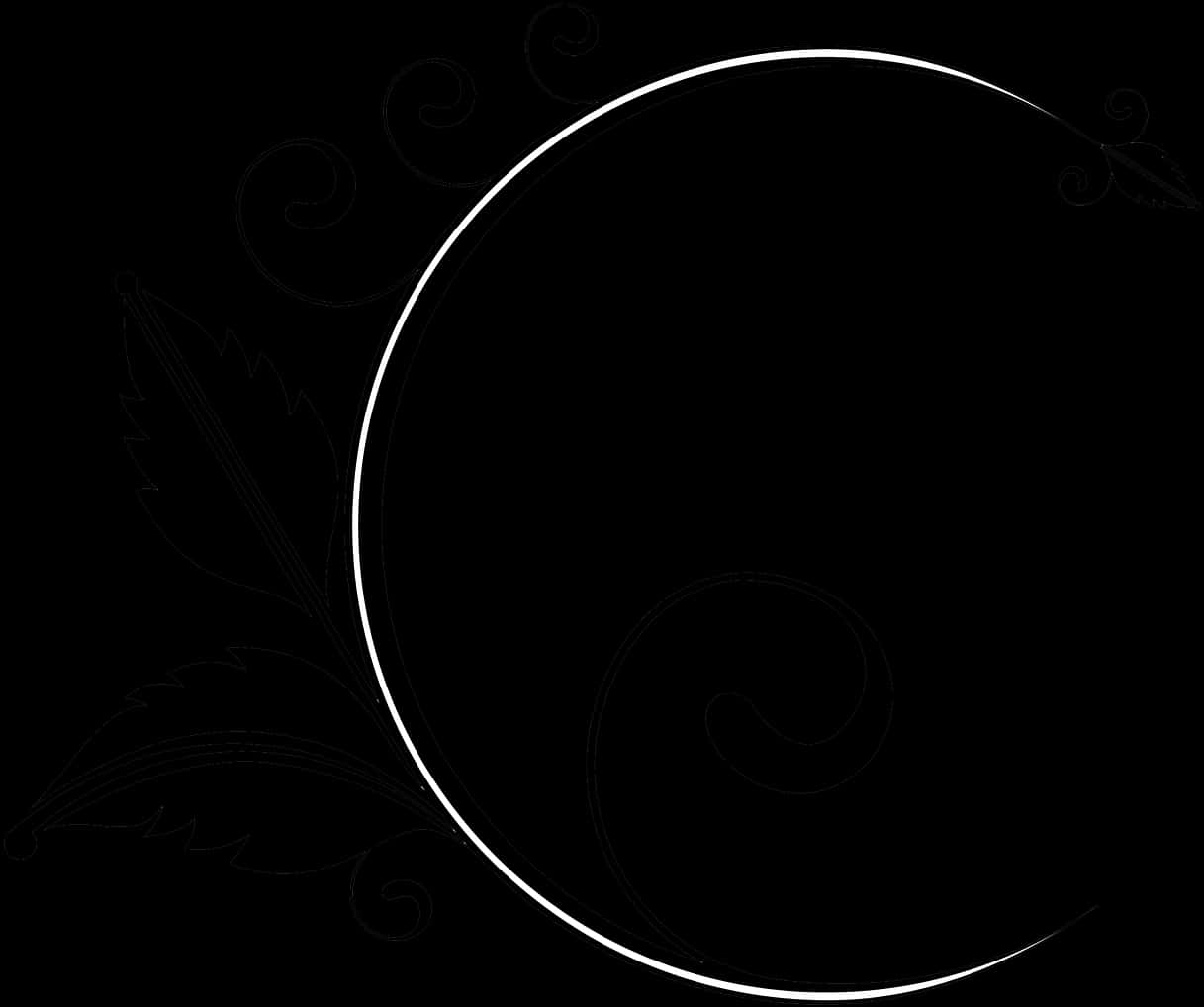 Abstract_ Black_ Background_with_ White_ Circle_and_ Swirls