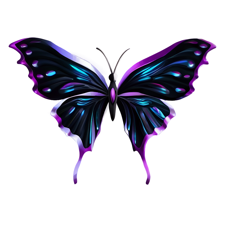 Abstract Black Butterfly Png 06252024