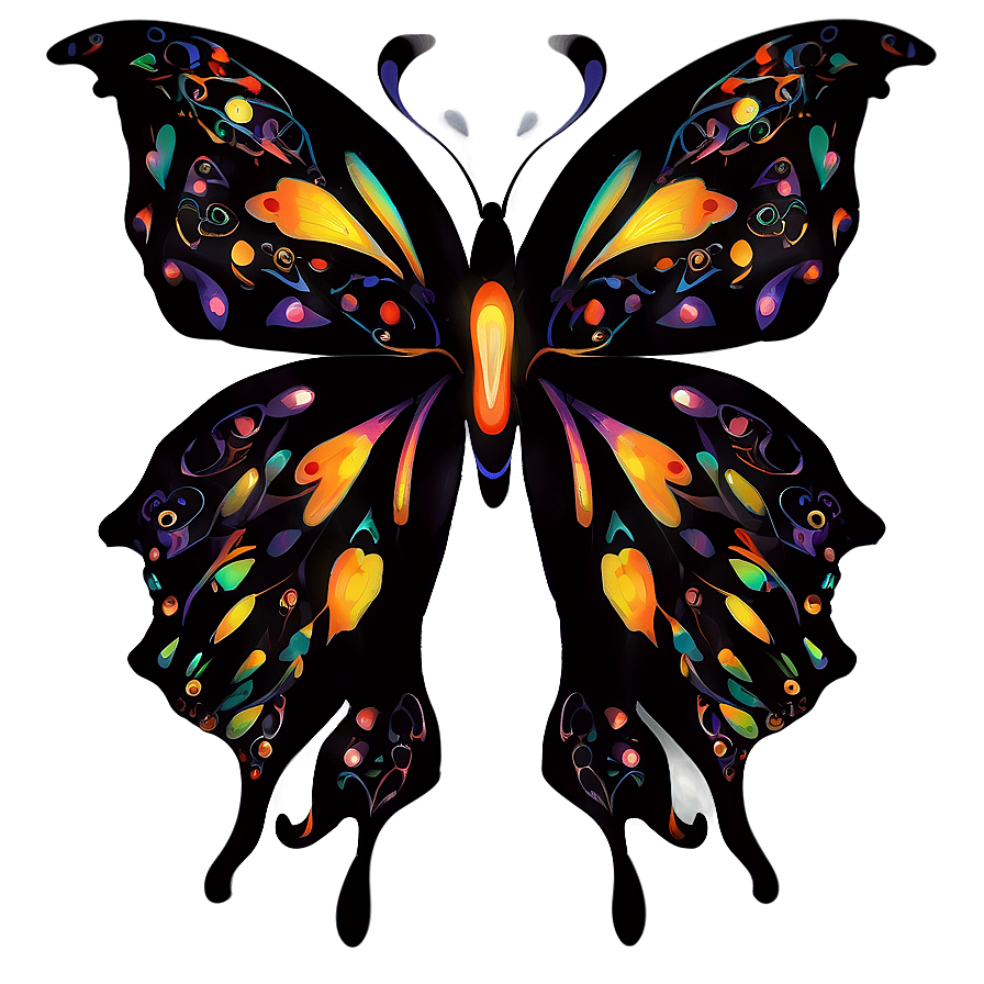 Abstract Black Butterfly Png Qvd