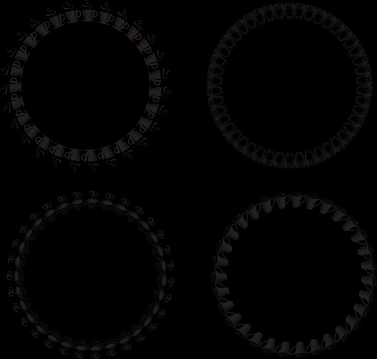 Abstract Black Circle Vectors