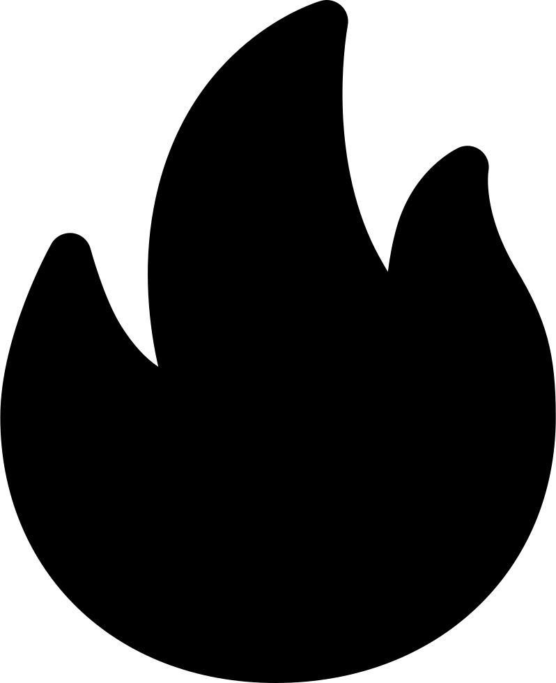 Abstract Black Flame Shape