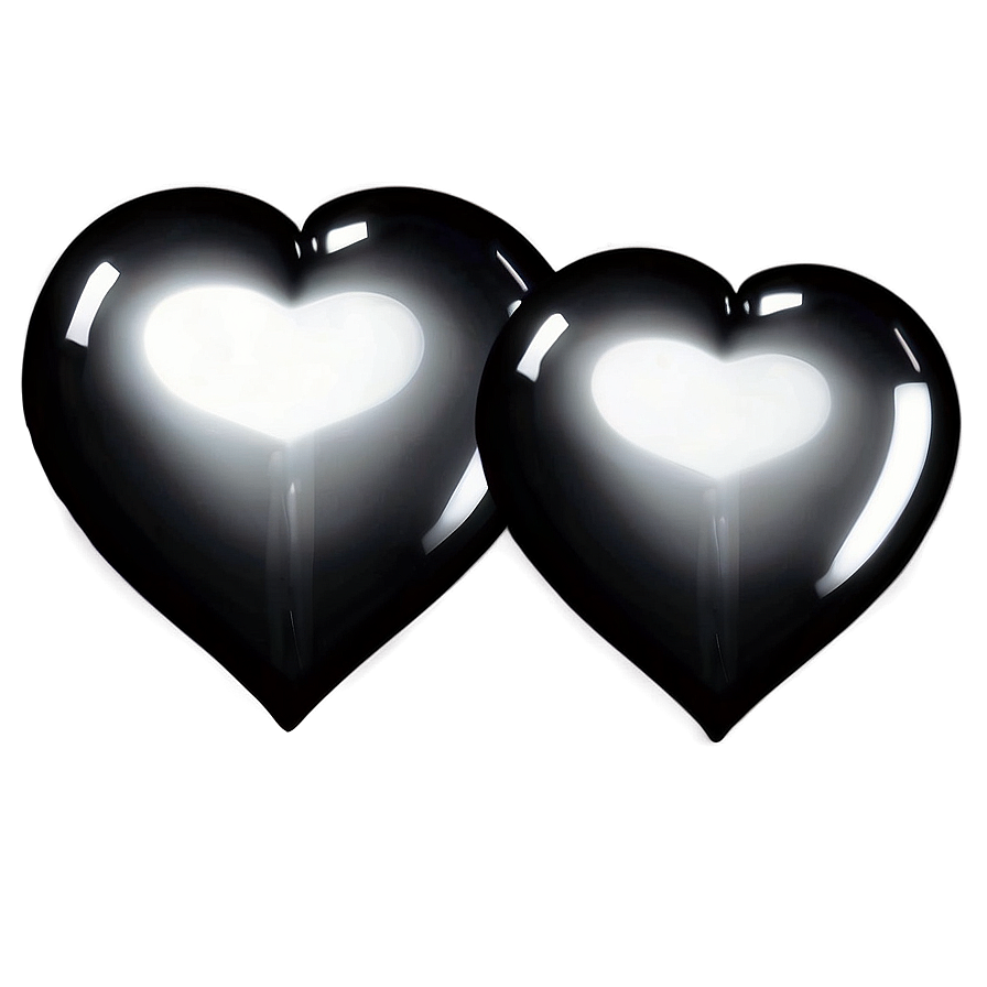 Abstract Black Hearts Png 06272024