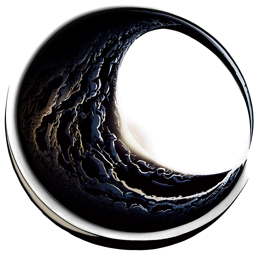 Abstract Black Moon Art Png 06252024