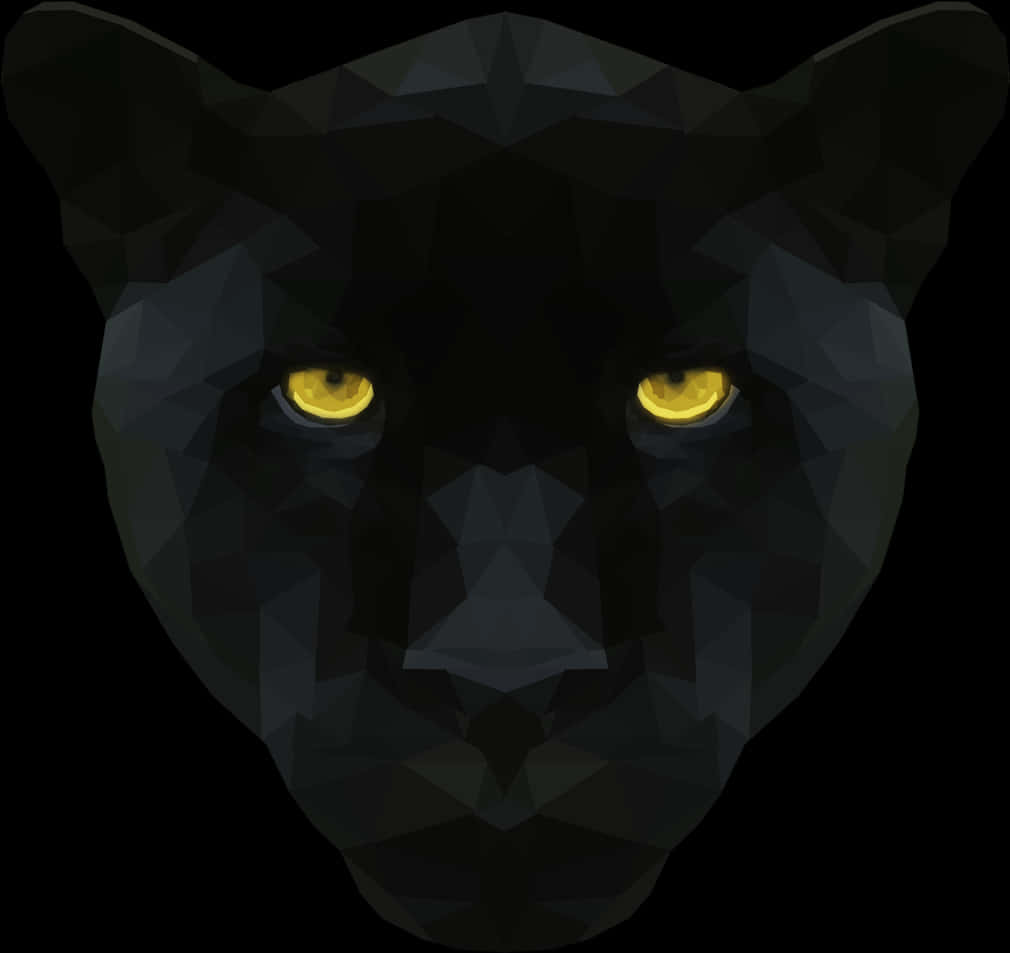 Abstract Black Panther Face