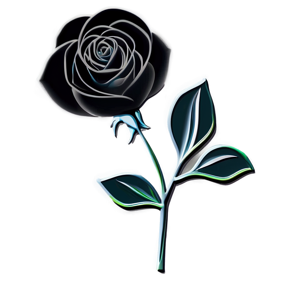 Abstract Black Roses Png 06212024