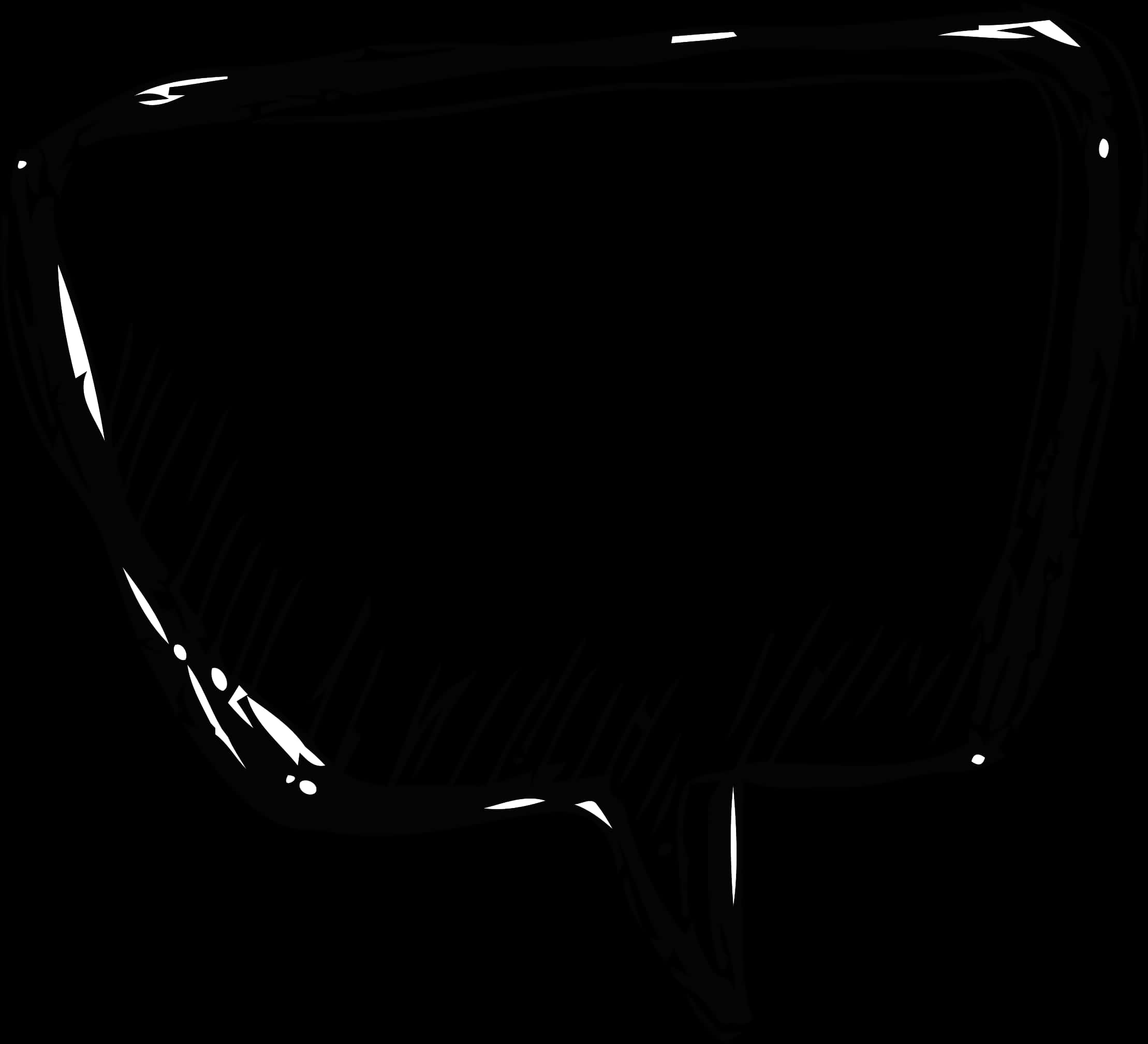 Abstract Black Speech Bubble