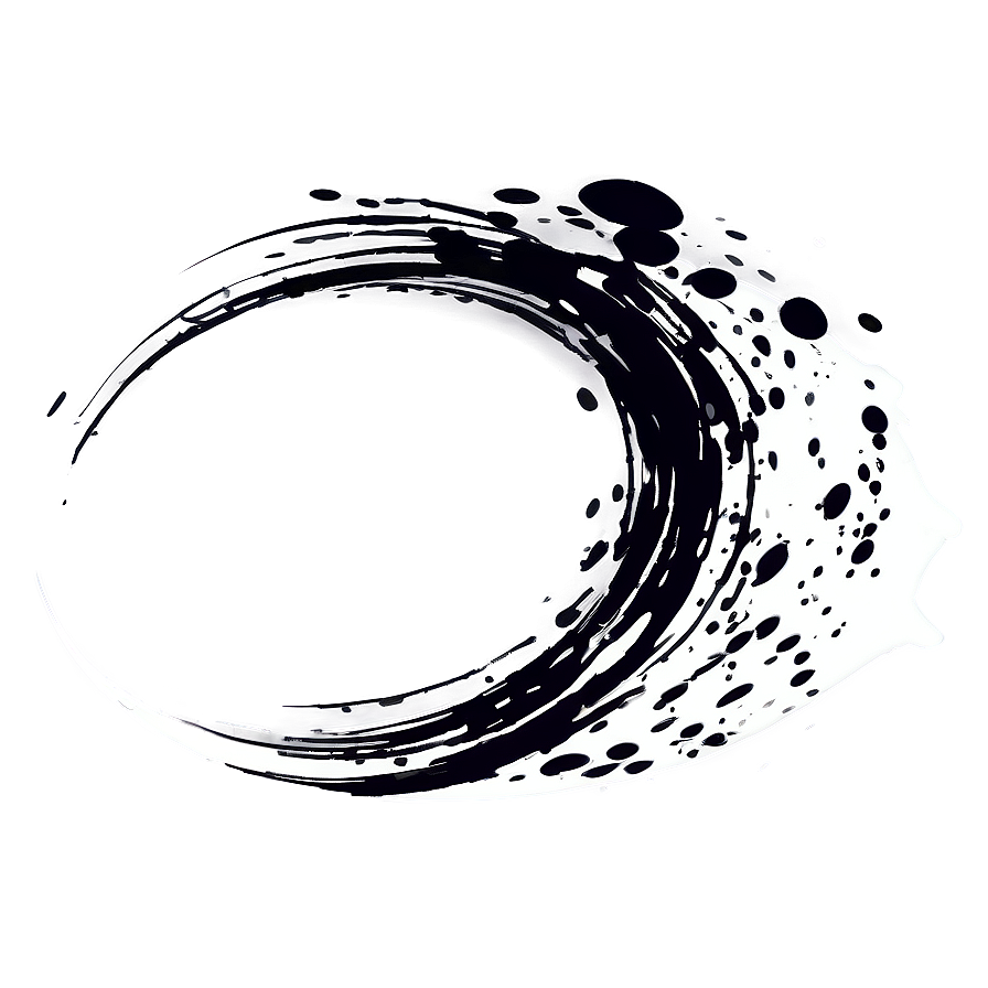 Abstract Black Splatter On Canvas Png Ukm