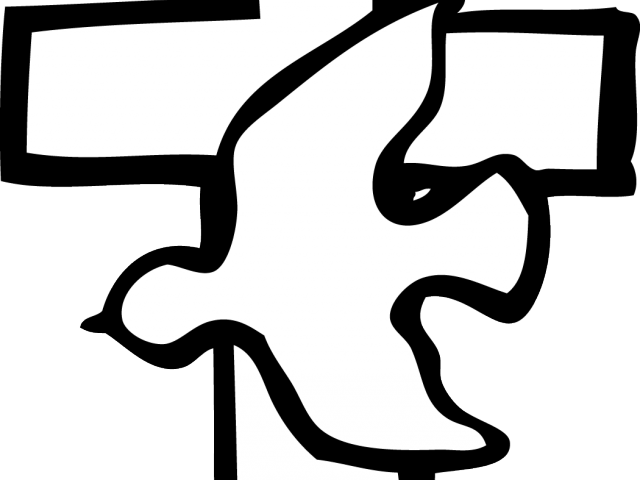 Abstract Blackand White Cross Clipart