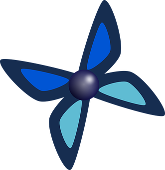 Abstract Blue Butterfly Graphic