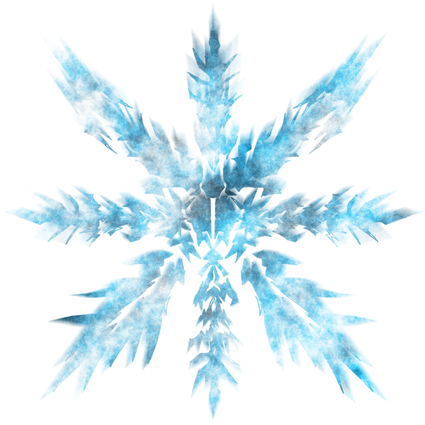 Abstract Blue Crystal Snowflake