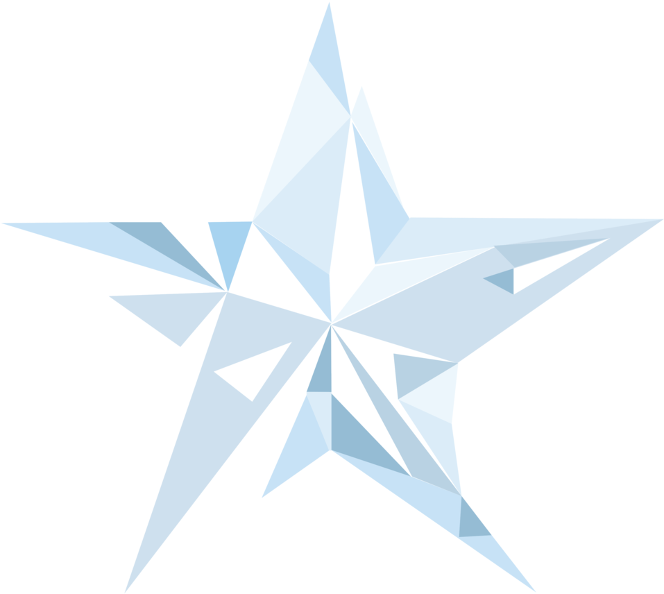 Abstract Blue Crystal Star Vector