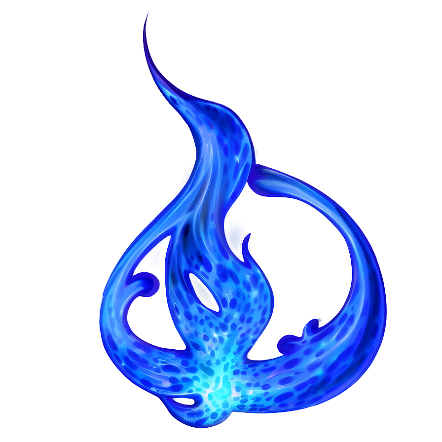 Abstract Blue Fire Png Pap